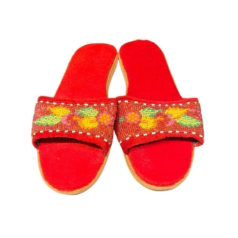 3 for $30! Red beaded slip‎ on shoes.